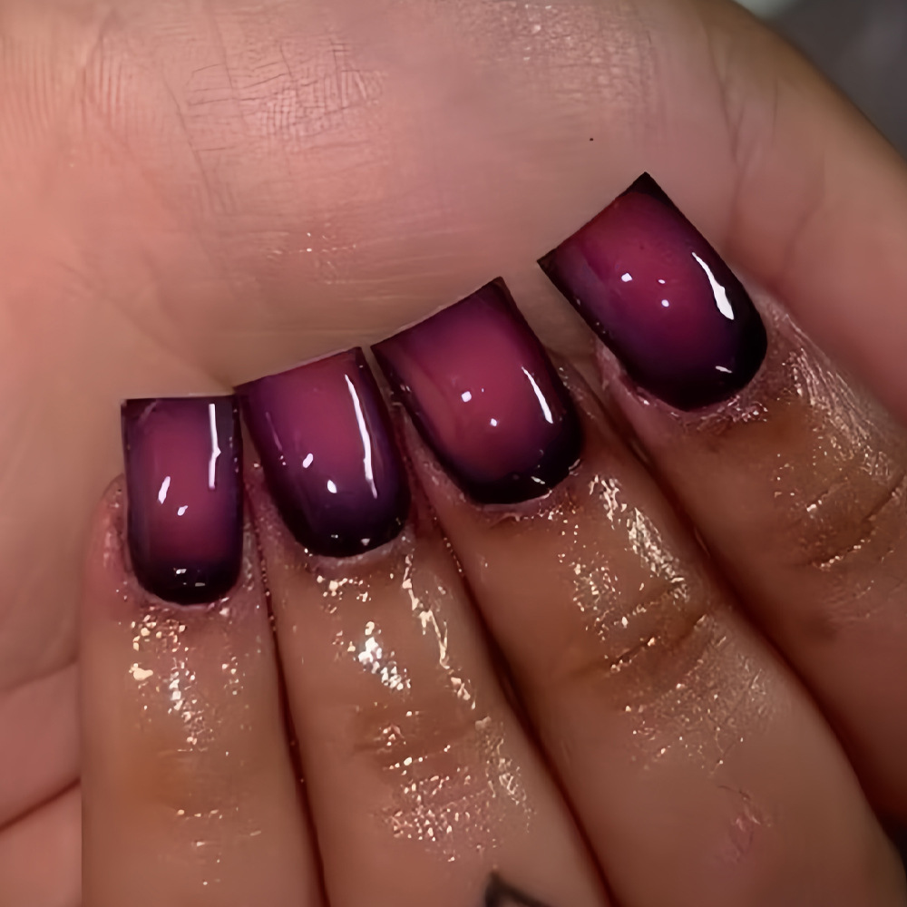 Nail Art Pink - Short Square fake nails for women