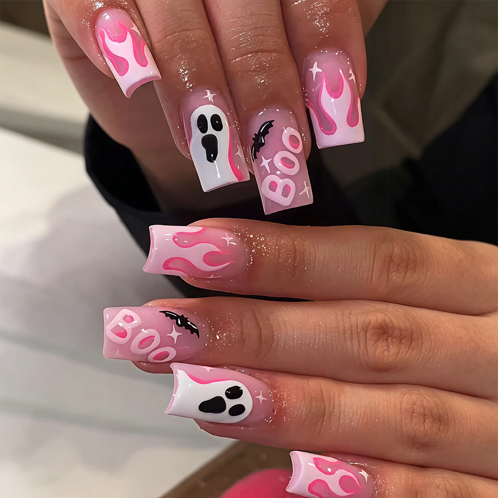 24Pcs Halloween Press On Nails - Nail Art Press On 评论和价格