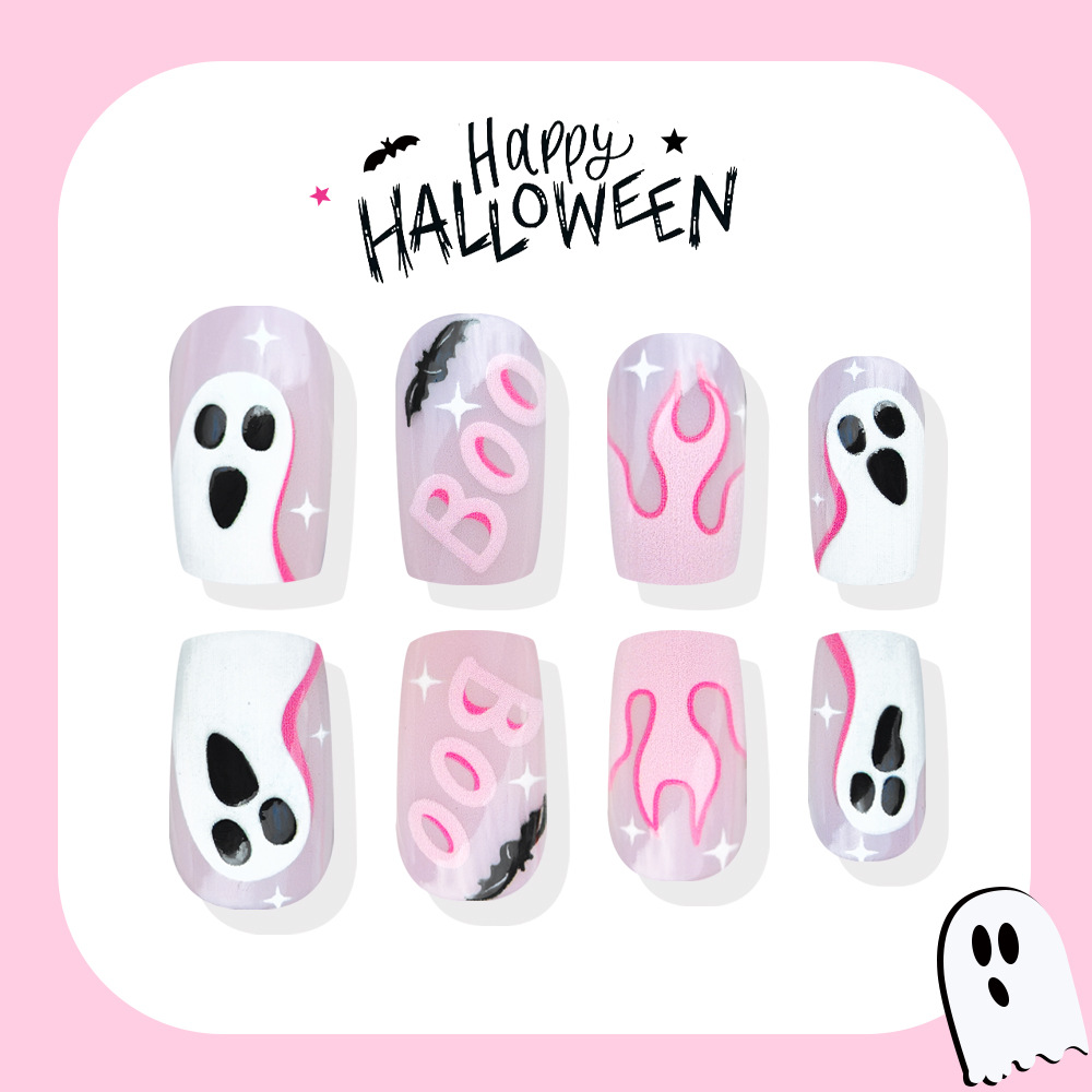 24Pcs Halloween Press On Nails - Nail Art Press On 评论和价格