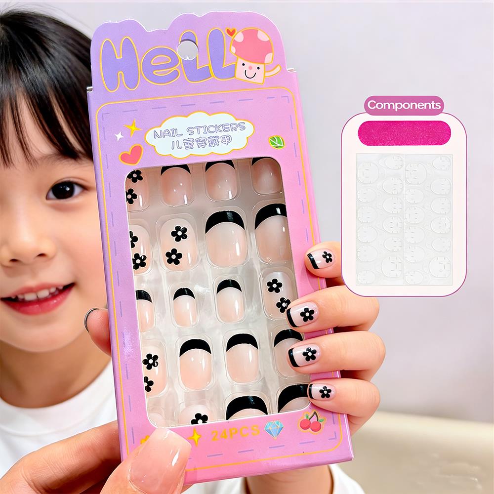 24Pcs/Box Cartoon Kids Press O - Nail Art Press On 评论和价格