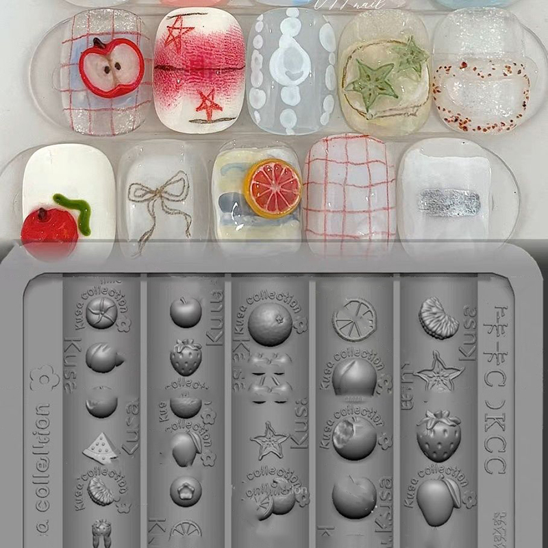 New Nail Silicone Mold Relief  - Nail Art Orange 评论和价格