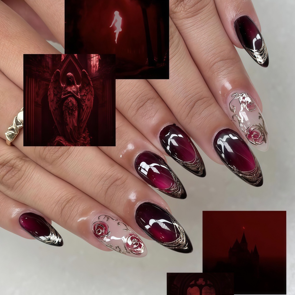 3D fake nails for women girls  - Nail Art Press On 评论和价格