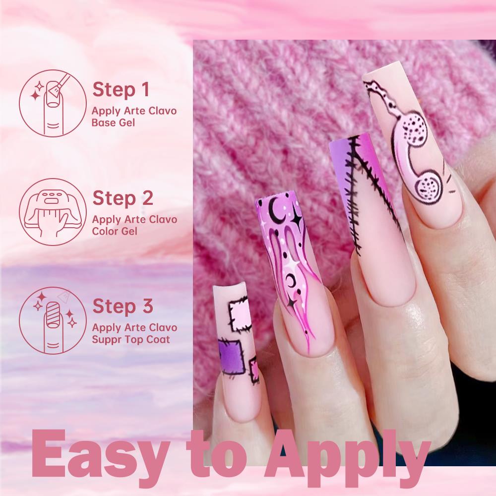 Arte Clavo Orange Yellow Serie - Nail Art Orange 评论和价格