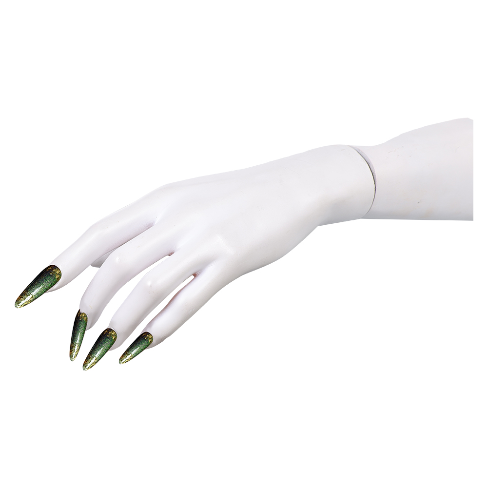 Green Press-on Nails with glit - Nail Art Press On 评论和价格