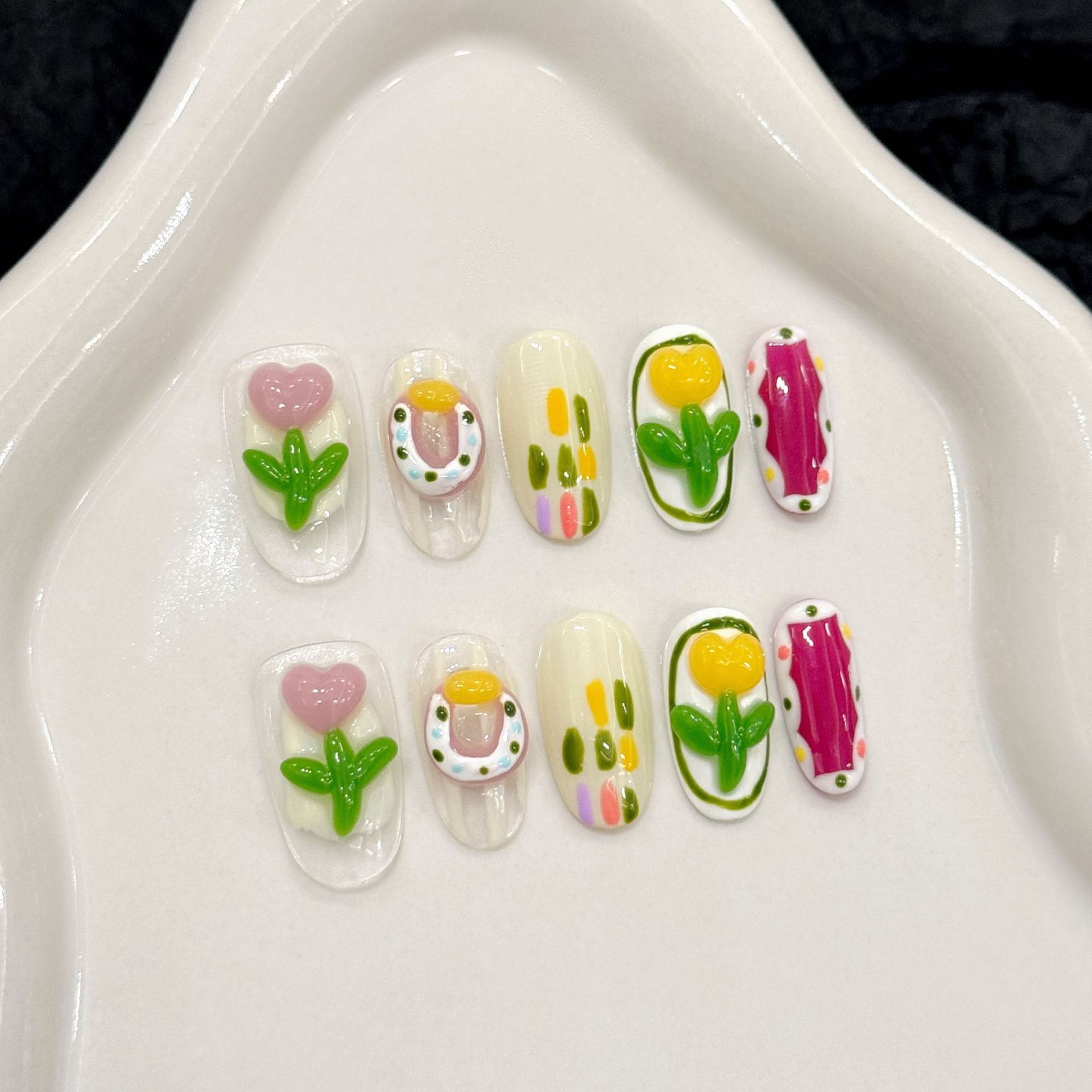 10pcs Handmade Press on Nails  - Nail Art Press On 评论和价格