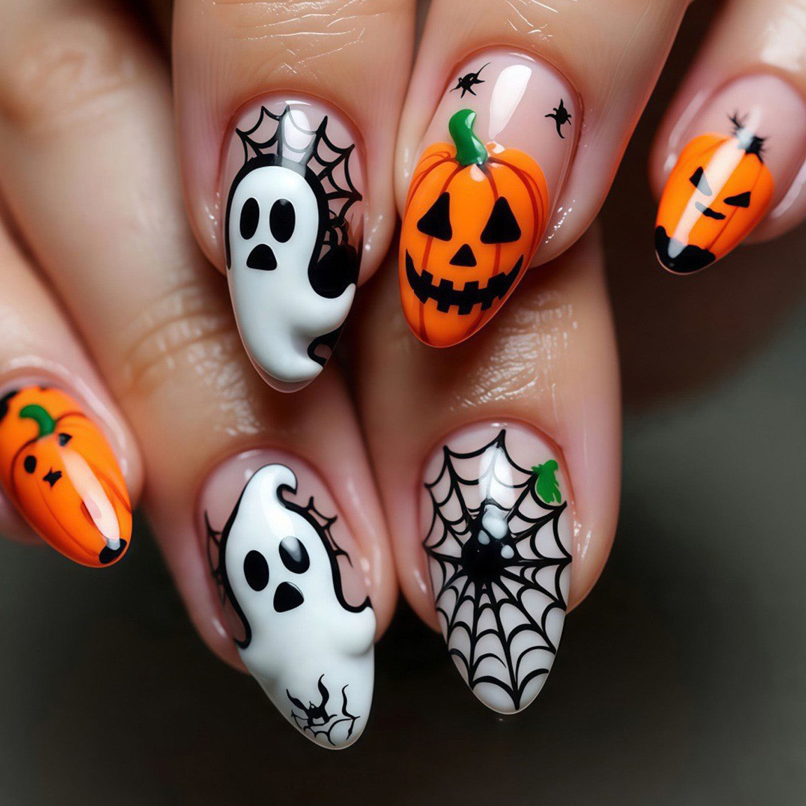 24pcs Halloween Press On Nails - Nail Art Press On 评论和价格