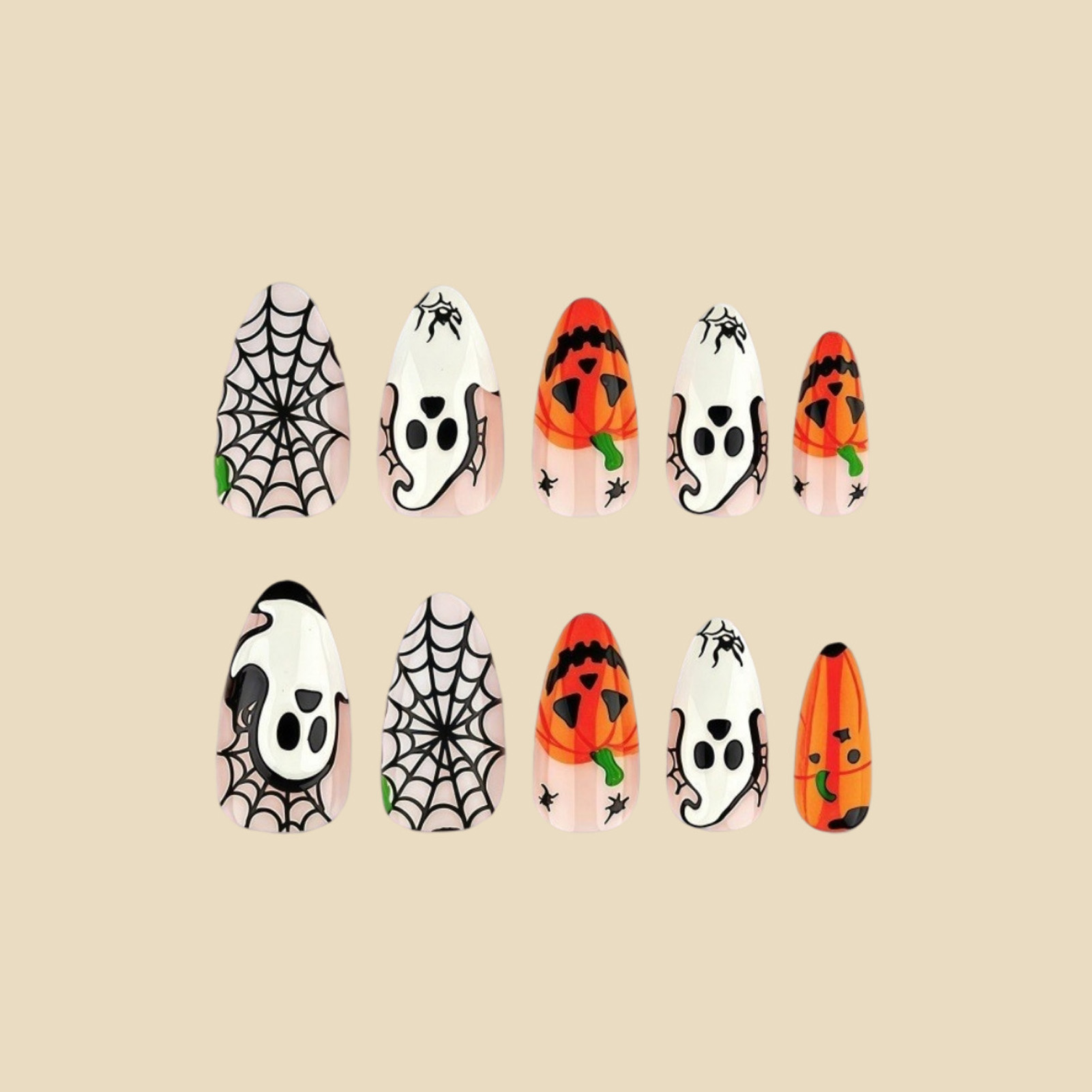 24pcs Halloween Press On Nails - Nail Art Press On 评论和价格