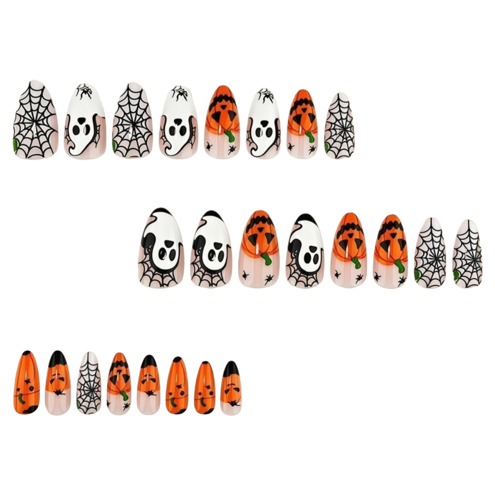 24pcs Halloween Press On Nails - Nail Art Press On 评论和价格