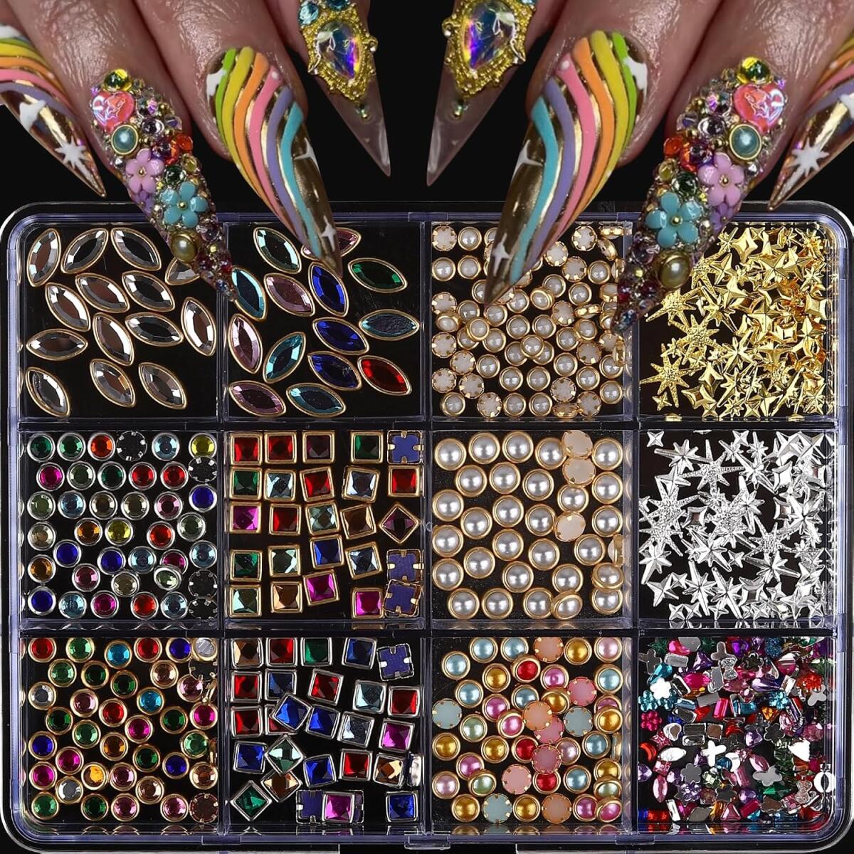 1Box Light Luxury Shinny Nail  - Nail Art Valentines Day 评论和价格