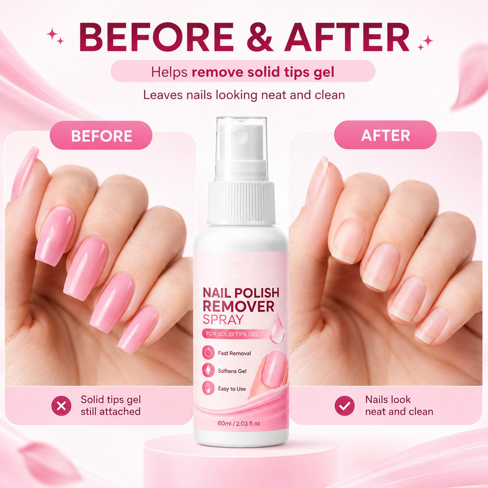 60ml Nail Remover Spray For Pr - Nail Art Press On 评论和价格