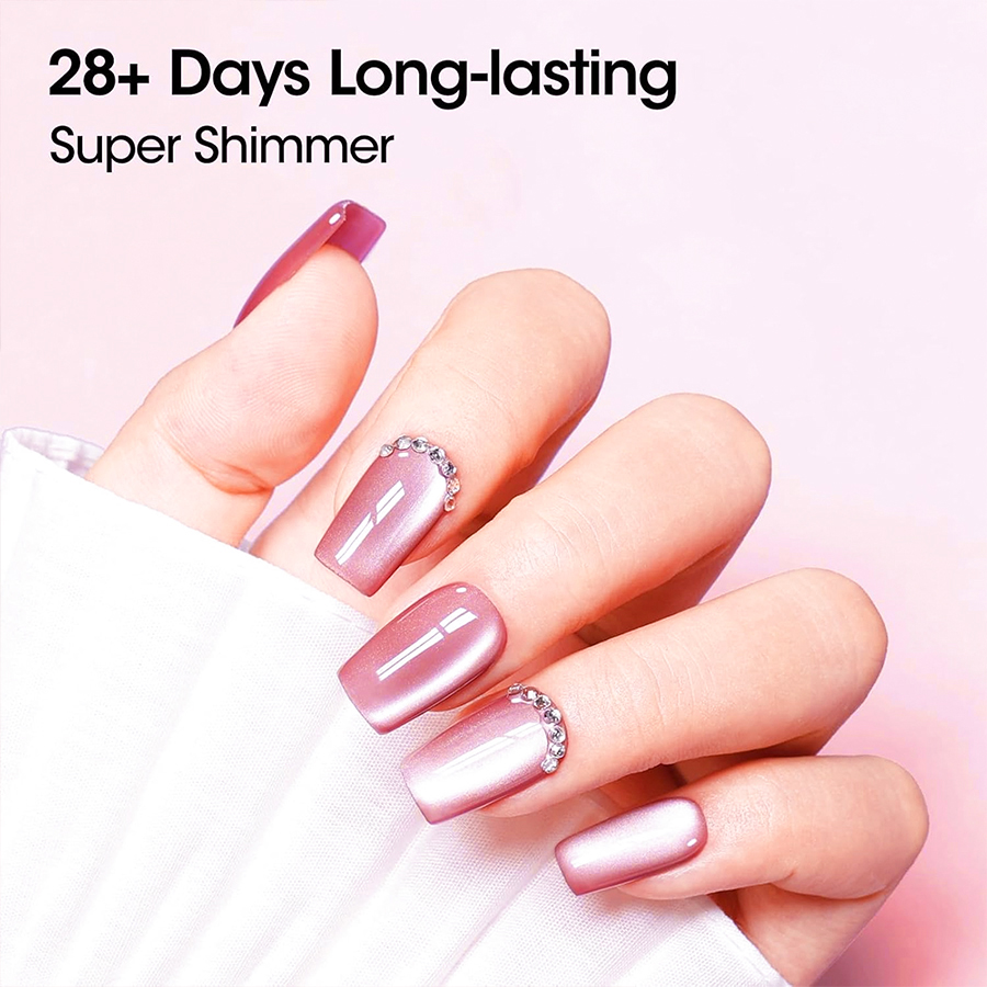 Pink Cat Eye Gel Nail Polish S - Nail Art Valentines Day 评论和价格