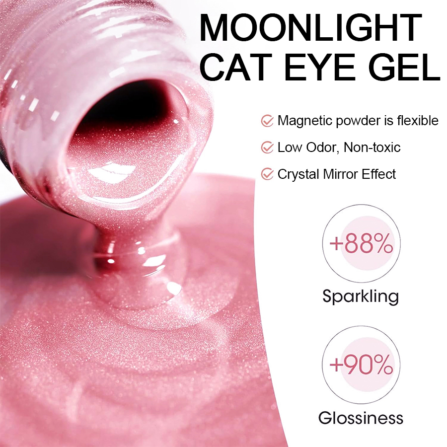 Pink Cat Eye Gel Nail Polish S - Nail Art Valentines Day 评论和价格