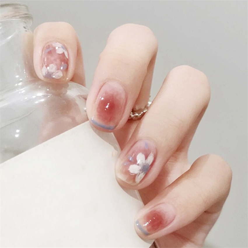 24Ps/Set Green Lattice Acrylic - Nail Art Pink 评论和价格