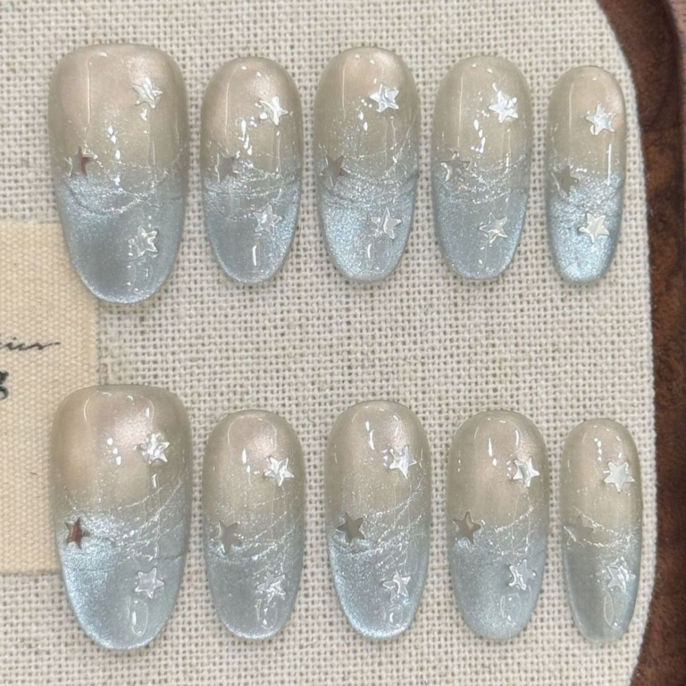 10pcs Cat's Eye Handmade Fake  - Nail Art Pink 评论和价格