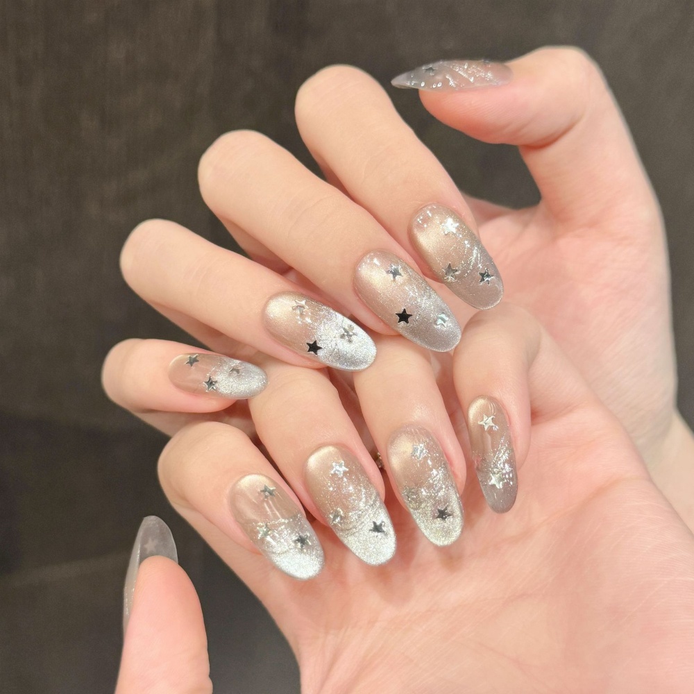 10pcs Cat's Eye Handmade Fake  - Nail Art Pink 评论和价格