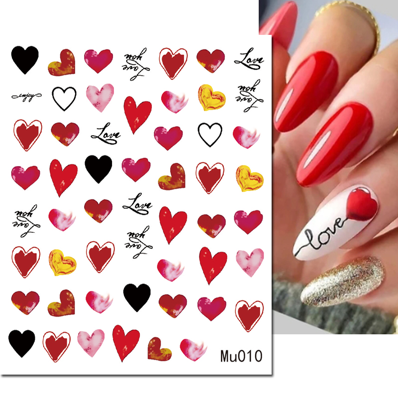 3d Nail Art Sliders Stickers V - Nail Art Valentines Day 评论和价格