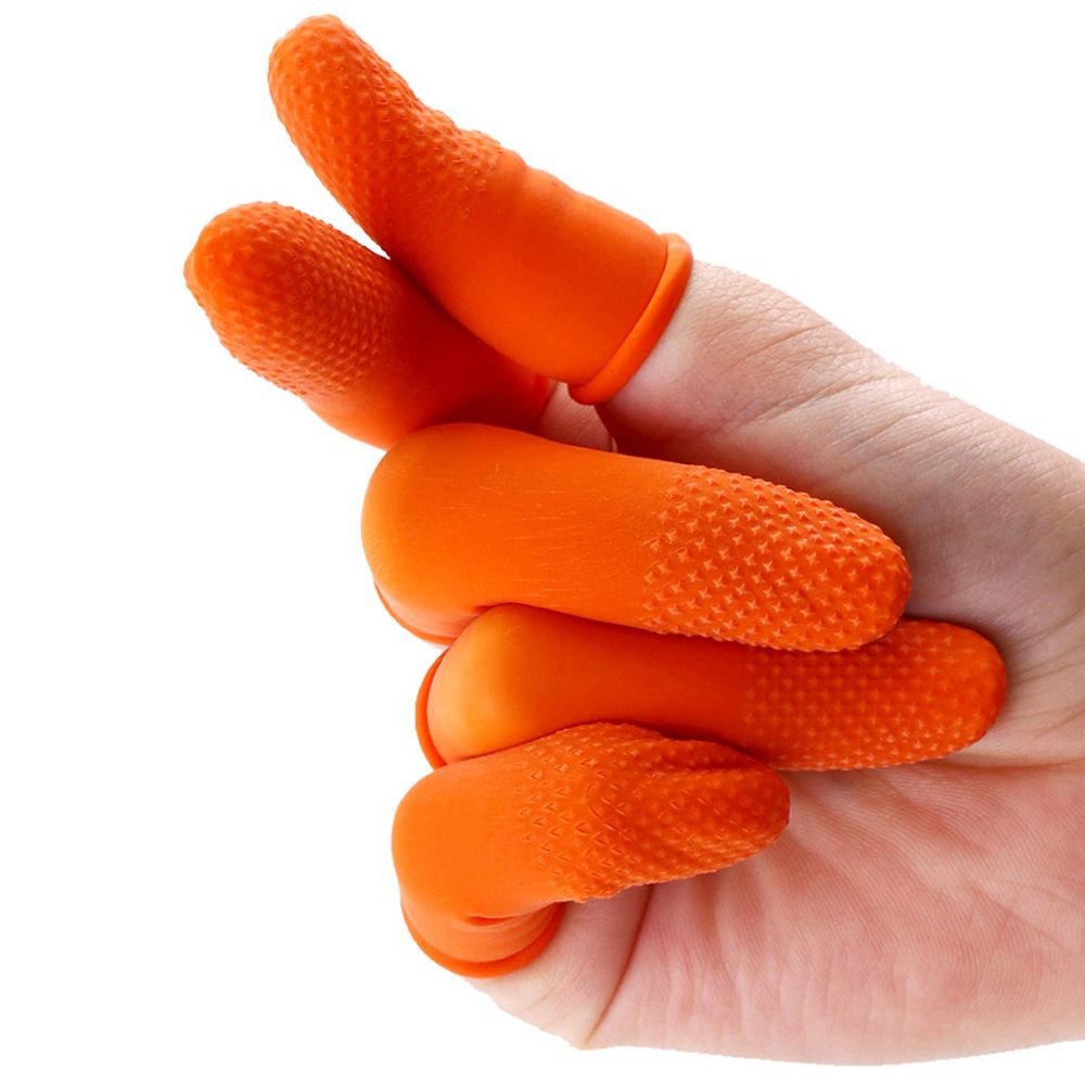100PCS Reusable Fingertip Prot - Nail Art Orange 评论和价格