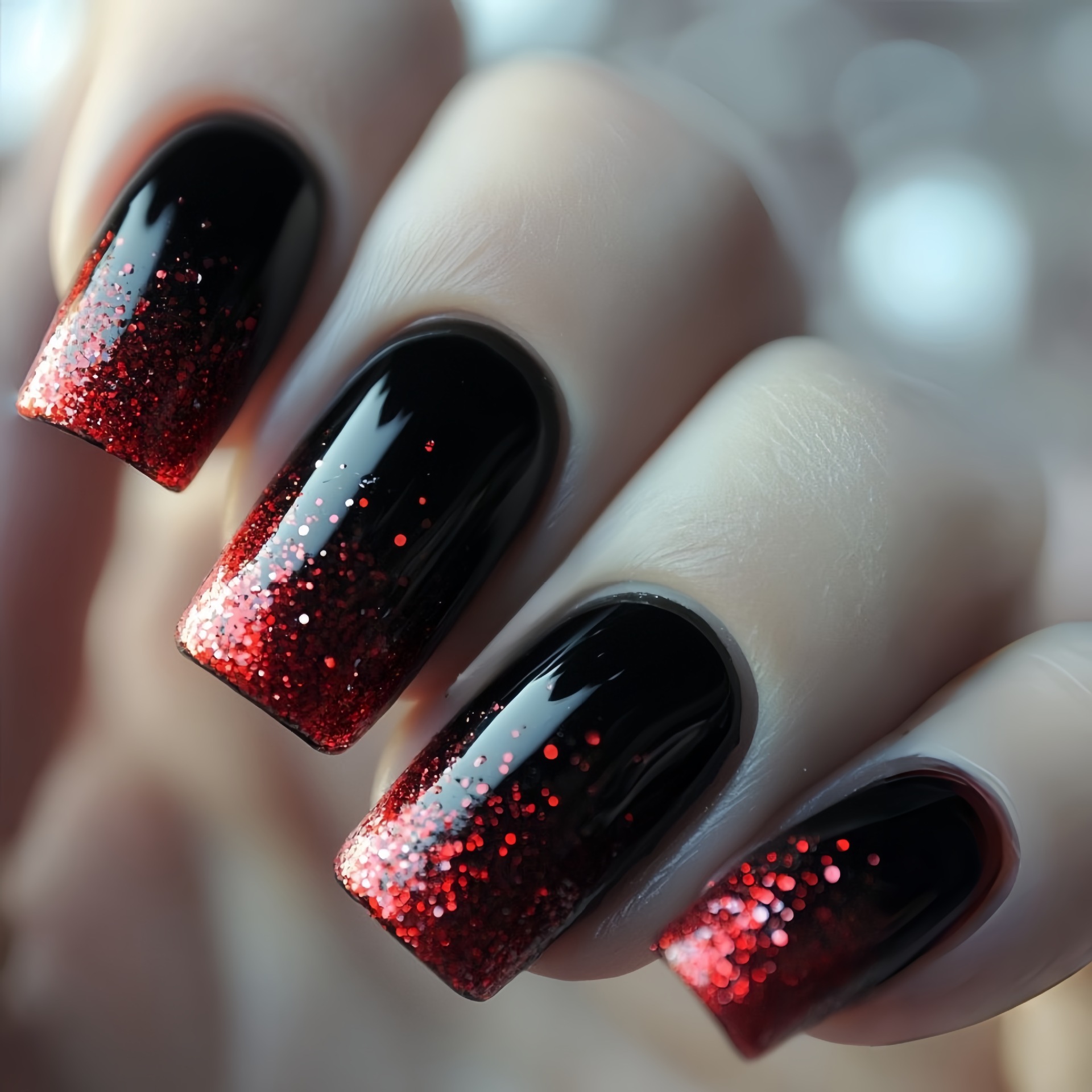 Short Medium fake nails Gradie - Nail Art Press On 评论和价格