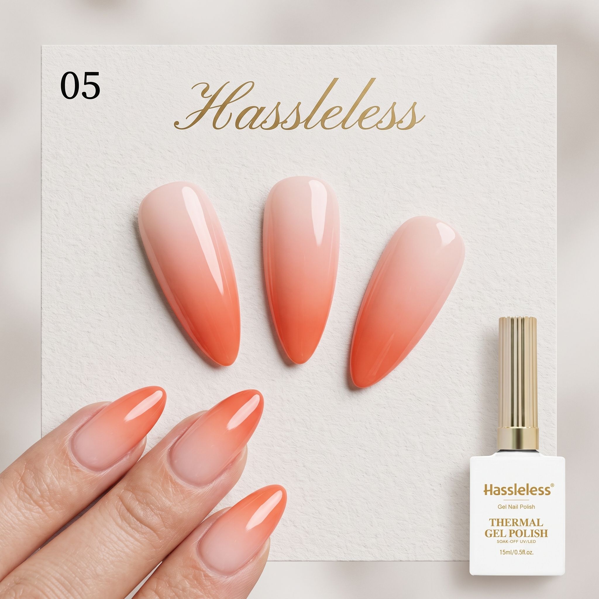 Hassleless Nude Orange Peach T - Nail Art Orange 评论和价格