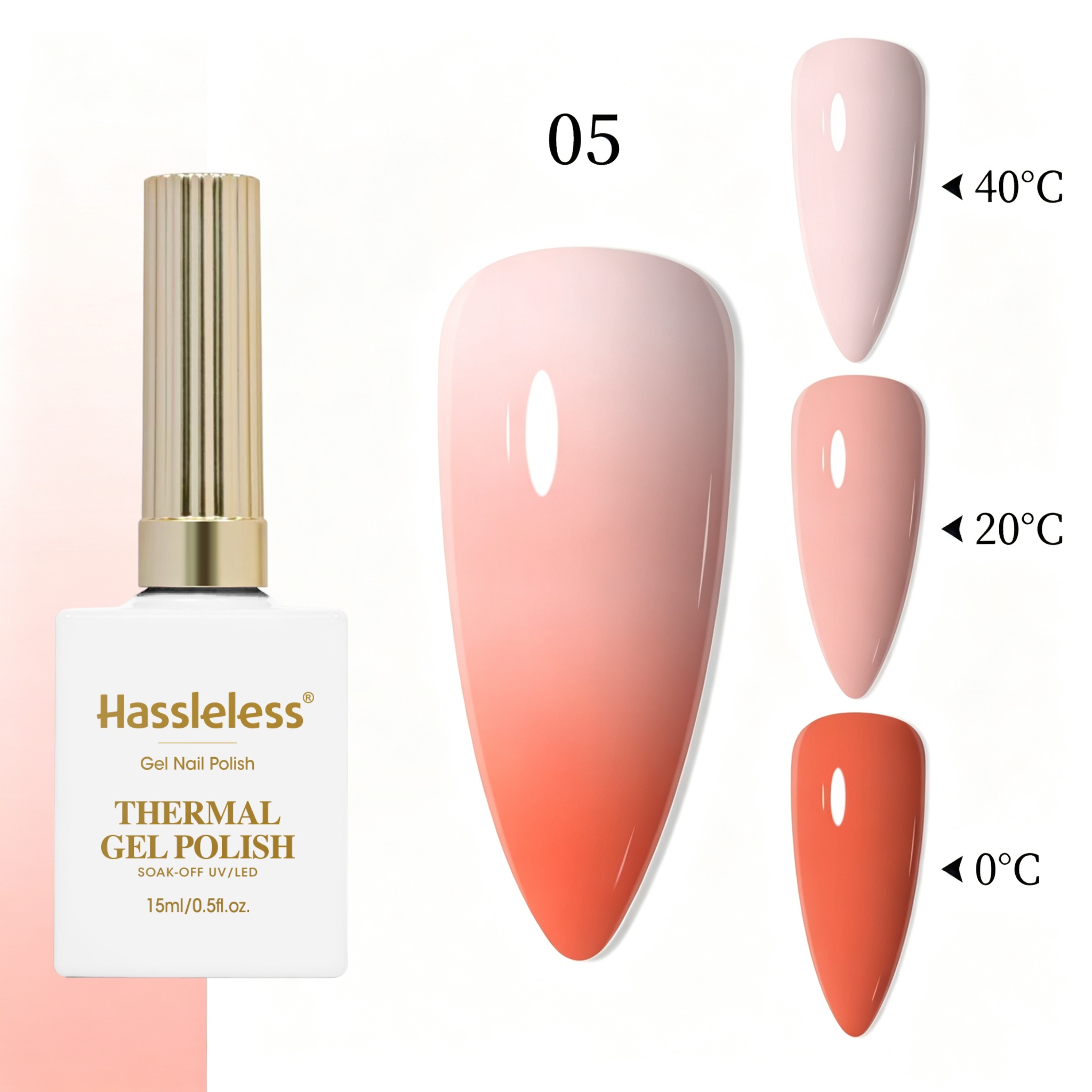 Hassleless Nude Orange Peach T - Nail Art Orange 评论和价格