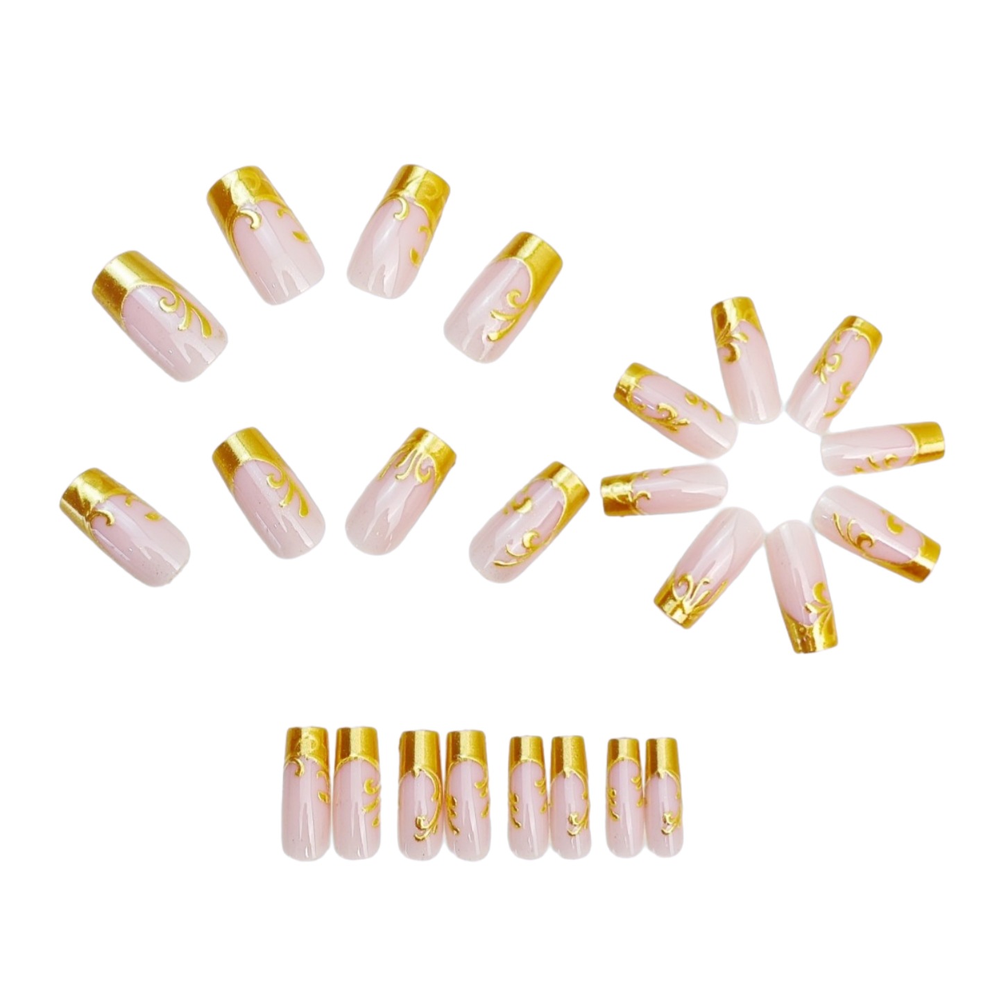 Medium Long Fake Nails for Wom - Nail Art Press On 评论和价格